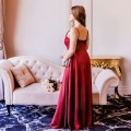 elegantes burgunder Kleid