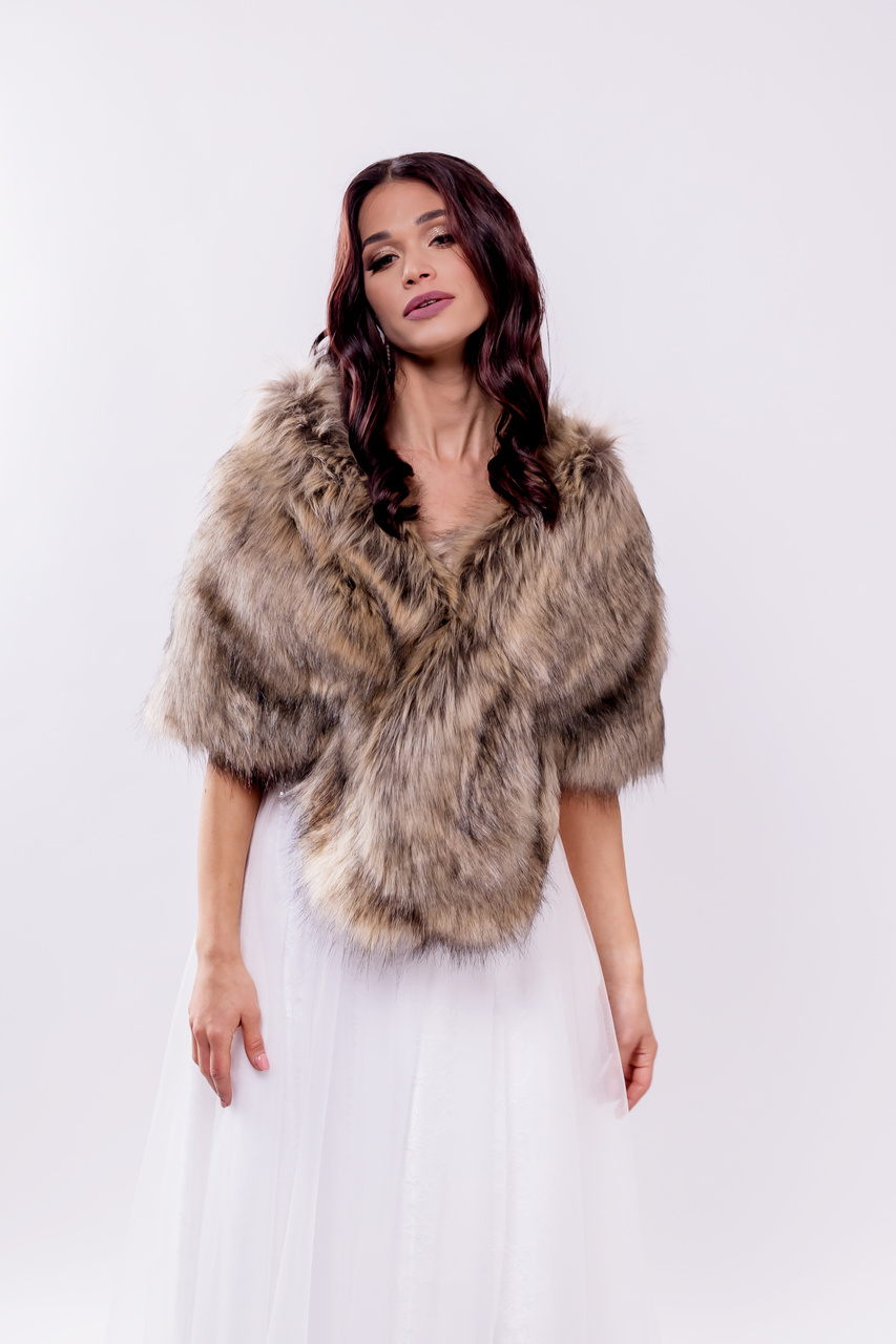 Brautstola aus Kunstfell Nude – Bridal Stole