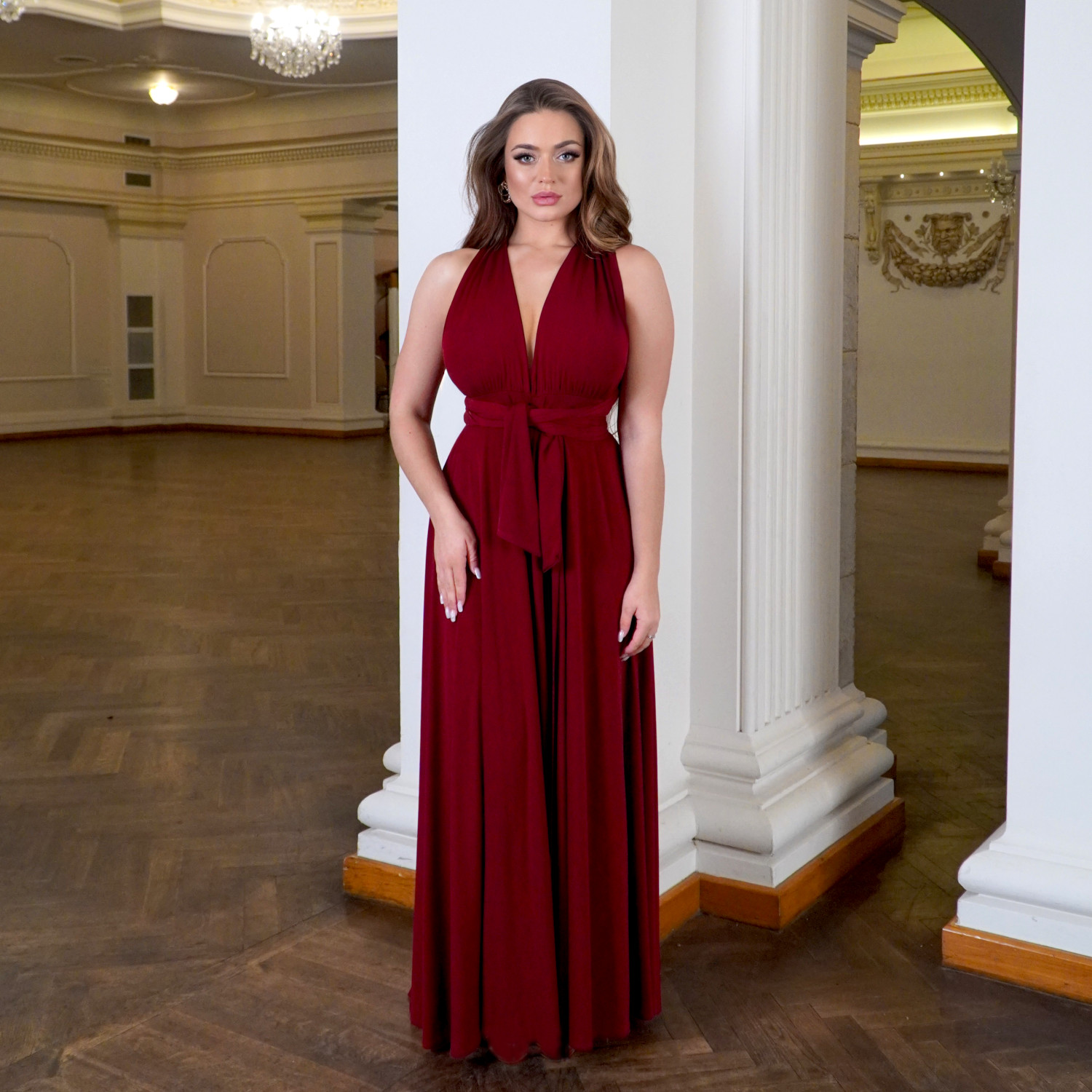 Bridalstole suknia satynowa złota