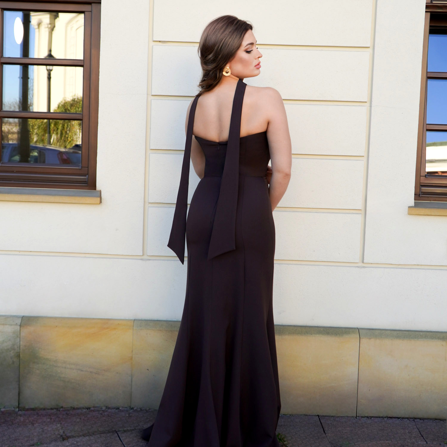 Suknia satynowa pudrowy róż bridalstole